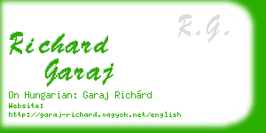 richard garaj business card