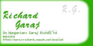 richard garaj business card